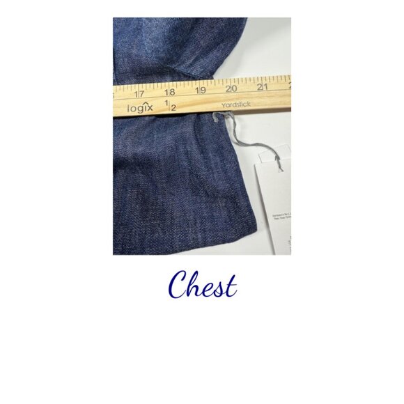 Liz Claiborne Blouse Women's XL Tunic Top – Dark Denim XL Brand NWT - Picture 3 of 7